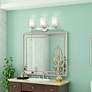 Manhattan 22 1/2" Wide Brushed Nickel 3-Light Bath Light