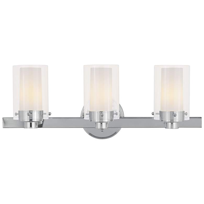Image 2 Manhattan 22 1/2"W Polished Chrome 3-Light Vanity Bath Light