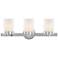 Manhattan 22 1/2"W Polished Chrome 3-Light Vanity Bath Light