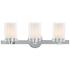 Manhattan 22 1/2"W Polished Chrome 3-Light Vanity Bath Light