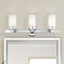 1_Manhattan 22 1/2"W Polished Chrome 3-Light Vanity Bath Light