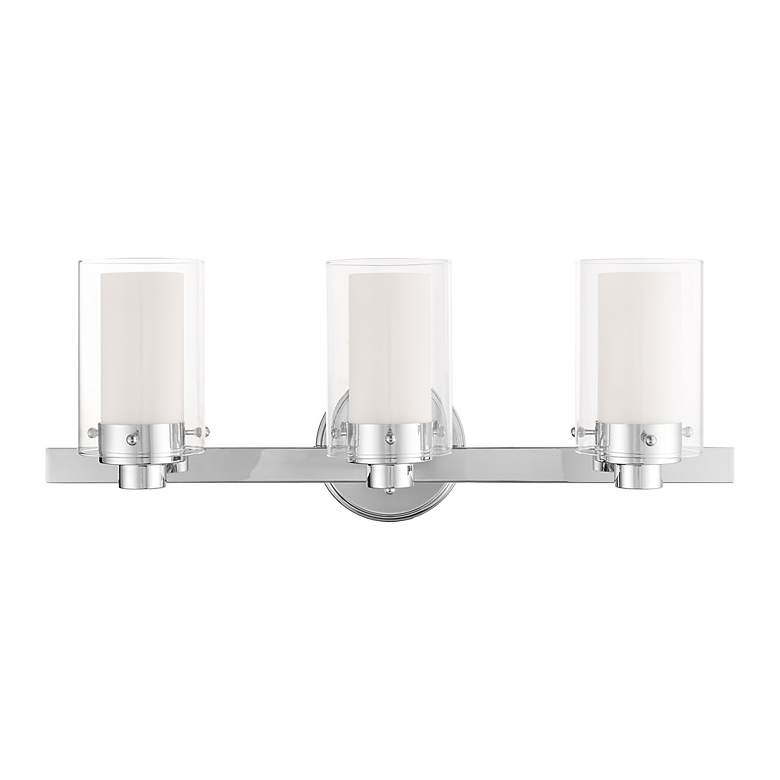 Image 3 Manhattan 22 1/2"W Polished Chrome 3-Light Vanity Bath Light more views