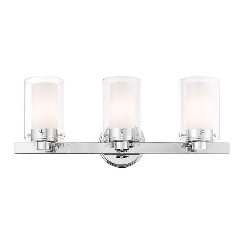 Image 4 Manhattan 22 1/2"W Polished Chrome 3-Light Vanity Bath Light more views