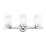 4_Manhattan 22 1/2"W Polished Chrome 3-Light Vanity Bath Light more views