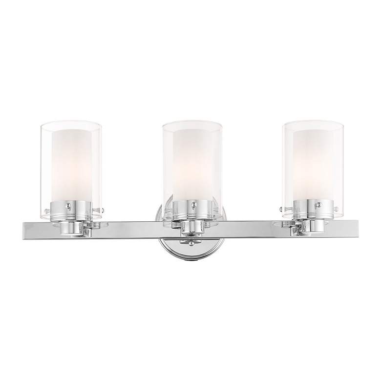 Image 5 Manhattan 22 1/2"W Polished Chrome 3-Light Vanity Bath Light more views