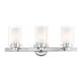 5_Manhattan 22 1/2"W Polished Chrome 3-Light Vanity Bath Light more views