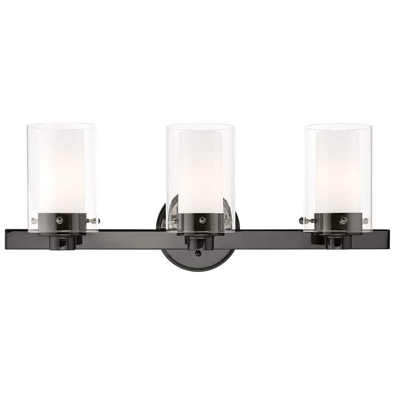 Image 1 Manhattan 3 Light Black Chrome Bath Vanity