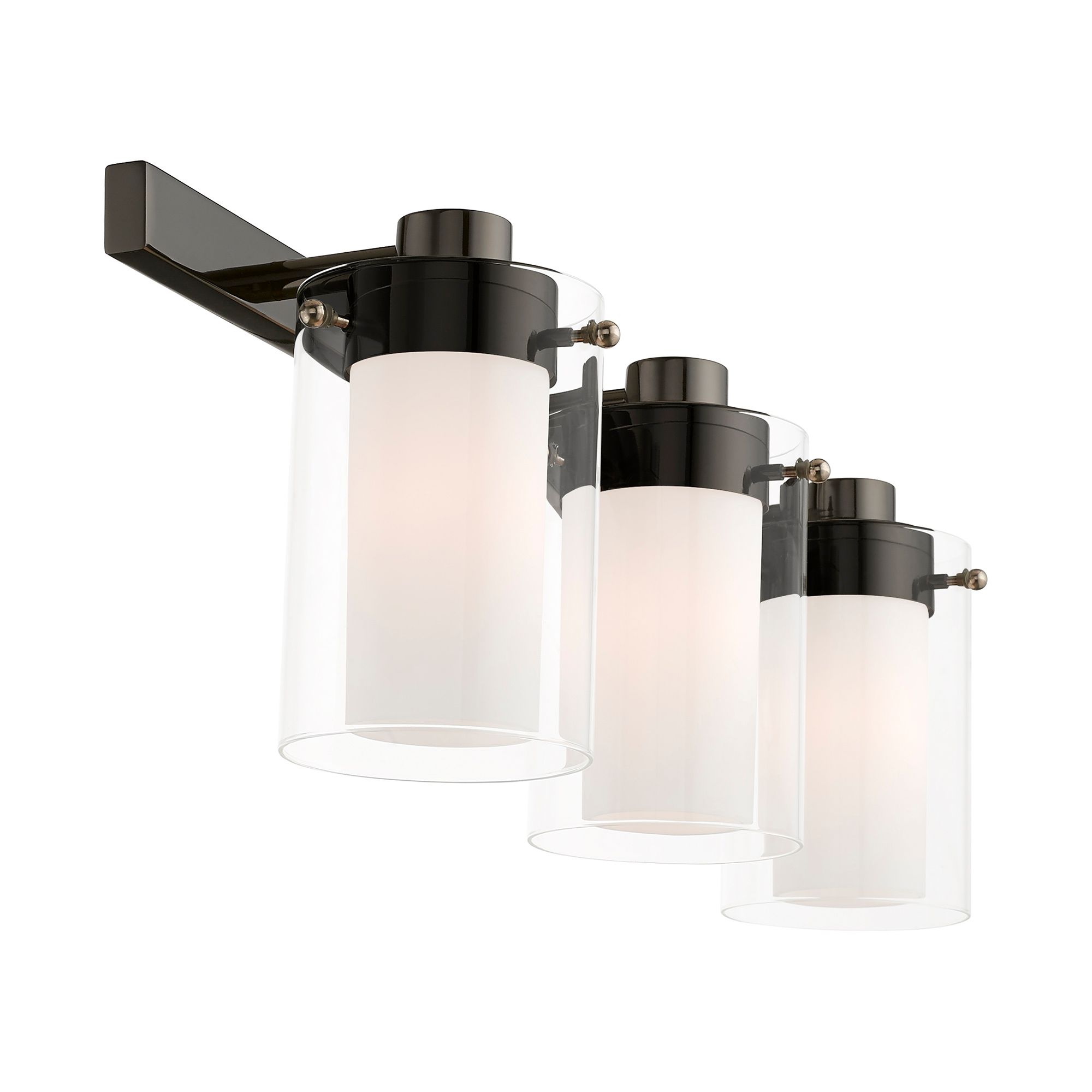 Manhattan 3 Light Black Chrome Bath Vanity