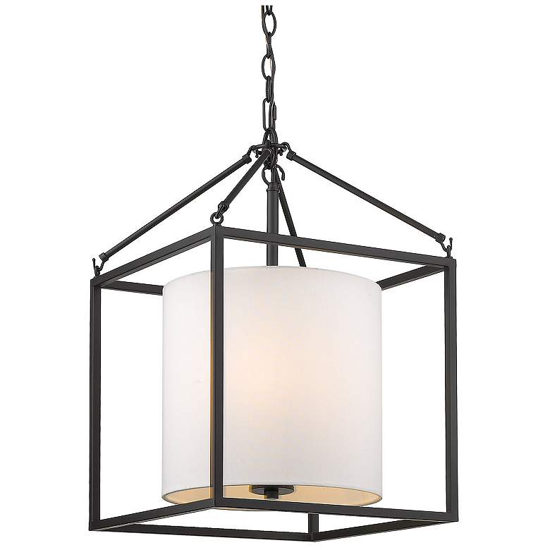 Image 1 Manhattan 3 Light Pendant in Matte Black