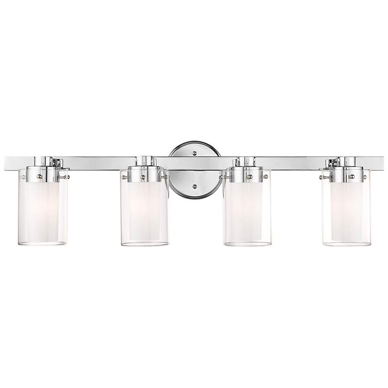 Image 3 Manhattan 31 1/2" Wide Polished Chrome 4-Light Bath Light