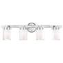 3_Manhattan 31 1/2" Wide Polished Chrome 4-Light Bath Light