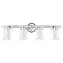 4_Manhattan 31 1/2" Wide Polished Chrome 4-Light Bath Light more views