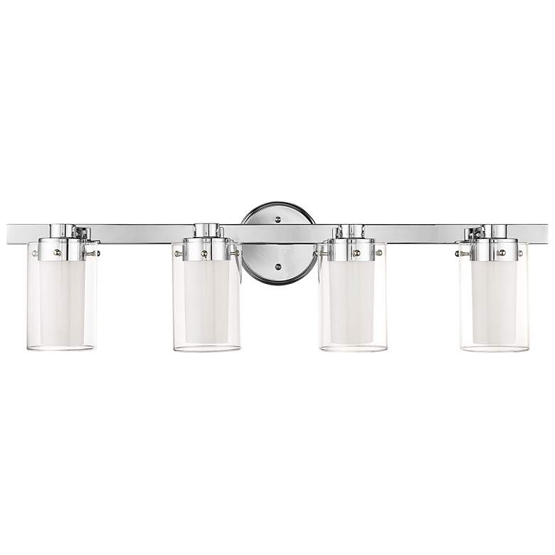 Image 5 Manhattan 31 1/2" Wide Polished Chrome 4-Light Bath Light more views