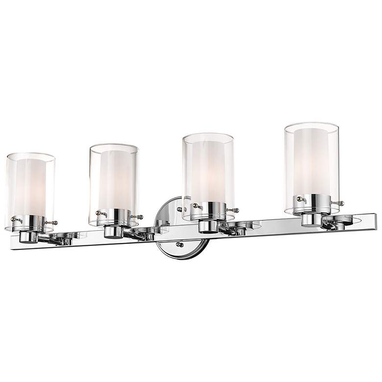 Image 6 Manhattan 31 1/2" Wide Polished Chrome 4-Light Bath Light more views