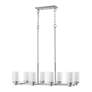 3_Manhattan 32.75-in 8-Light Brushed Nickel Linear Chandelier more views