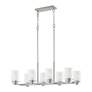 4_Manhattan 32.75-in 8-Light Brushed Nickel Linear Chandelier more views