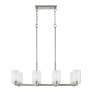 6_Manhattan 32.75-in 8-Light Brushed Nickel Linear Chandelier more views