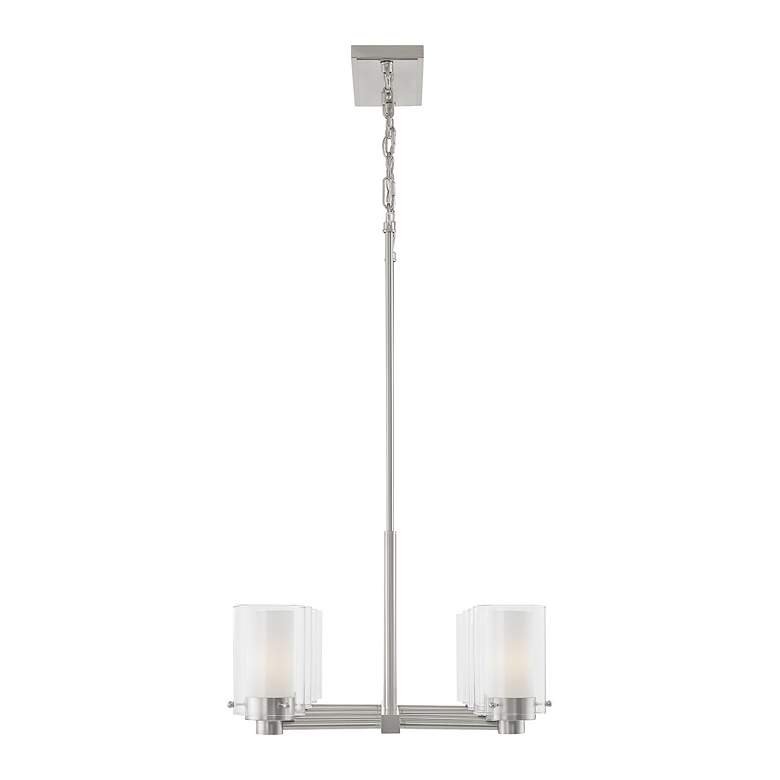 Image 7 Manhattan 32.75-in 8-Light Brushed Nickel Linear Chandelier more views