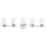 3_Manhattan 35 1/2" Wide Polished Chrome 5-Light Bath Light