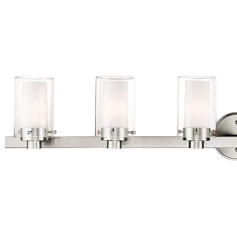 Image 3 Manhattan 47 1/2" Wide Brushed Nickel 6-Light Bath Light more views