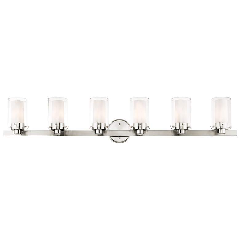 Image 5 Manhattan 47 1/2" Wide Brushed Nickel 6-Light Bath Light more views