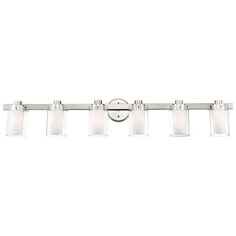 Image 6 Manhattan 47 1/2" Wide Brushed Nickel 6-Light Bath Light more views