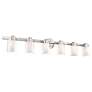 6_Manhattan 47 1/2" Wide Brushed Nickel 6-Light Bath Light more views