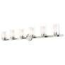 7_Manhattan 47 1/2" Wide Brushed Nickel 6-Light Bath Light more views