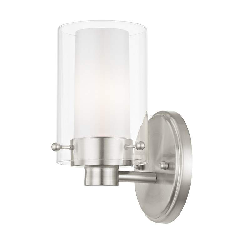 Image 3 Manhattan 5-in W 1-Light Brushed Nickel Wall Sconce more views