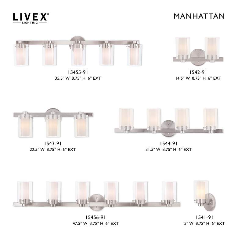Image 7 Manhattan 5-in W 1-Light Brushed Nickel Wall Sconce more views