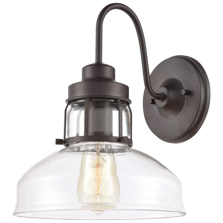 Image 1 Manhattan Boutique 12" High 1-Light Sconce - Oil Rubbed Bronze