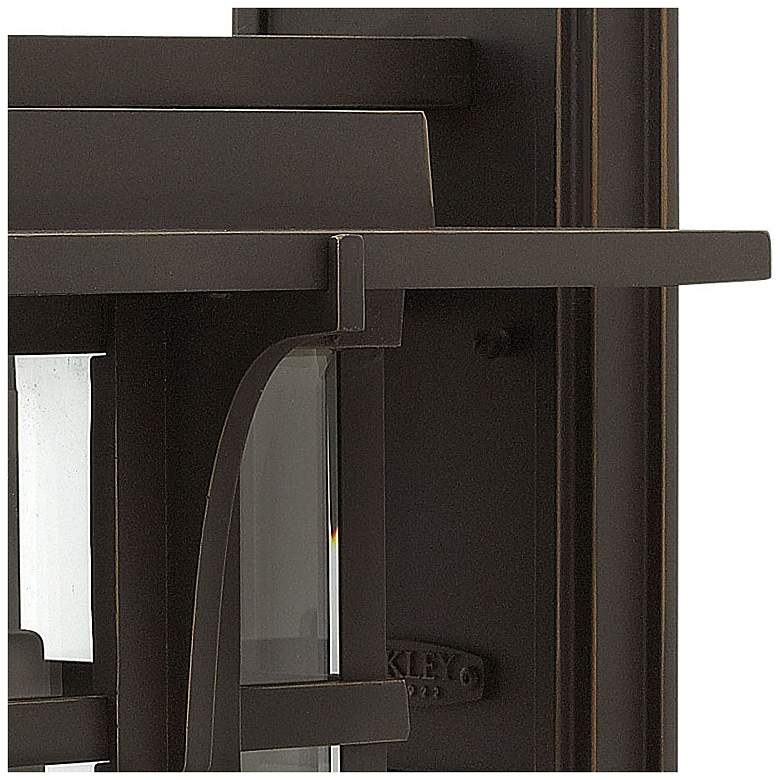 Image 3 Manhattan Bronze 18 1/2" High Clear Glass Outdoor Wall Light more views