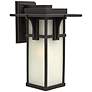 Manhattan Bronze 18 1/2" High Etched Glass Outdoor Wall Light