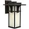 Manhattan Bronze 18 1/2" High Etched Glass Outdoor Wall Light
