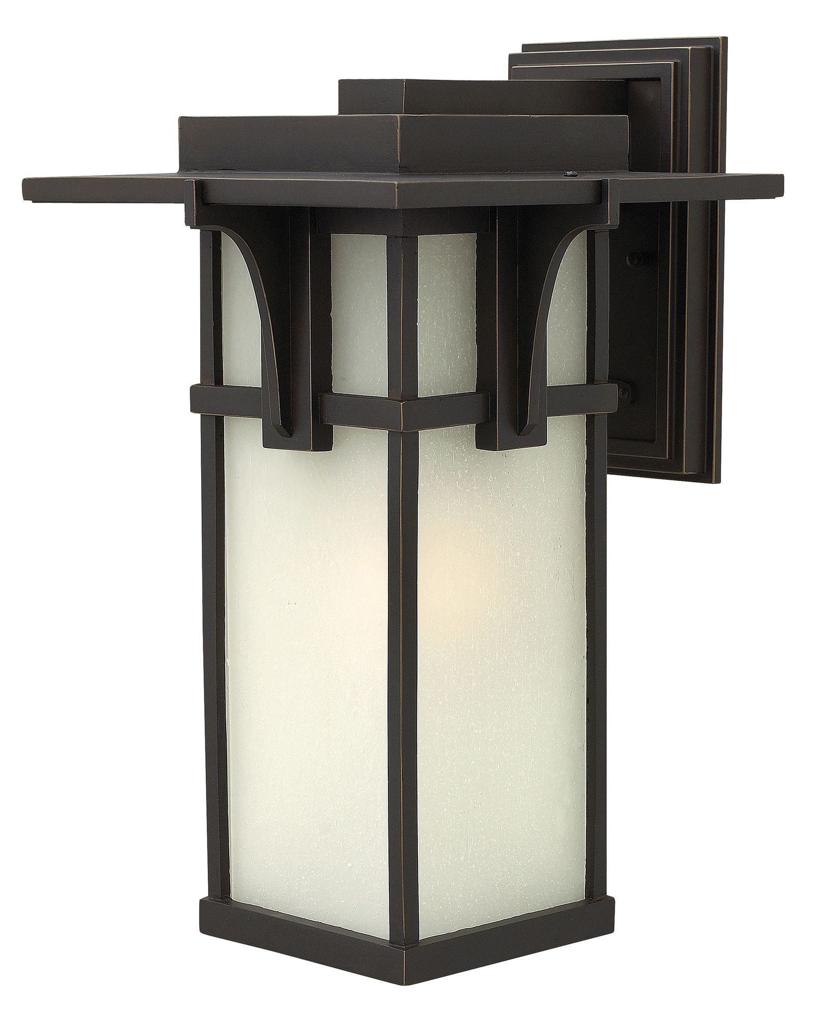 Image 2 Manhattan Bronze 18 1/2" High Etched Glass Outdoor Wall Light more views