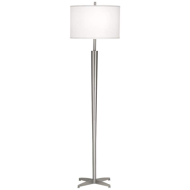 Image 1 Manhattan Brushed Nickel Modern Floor Lamp