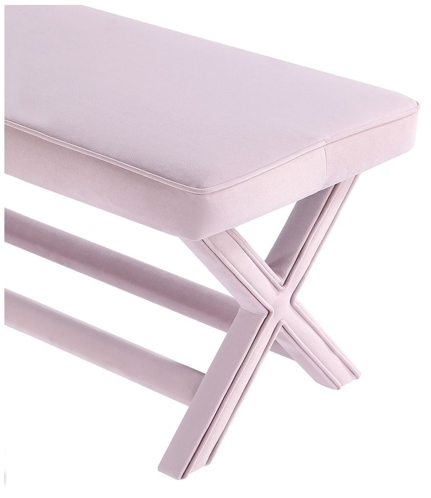 Image 5 Manhattan Comfort Abigail Velvet Upholstered Bench in Pink more views