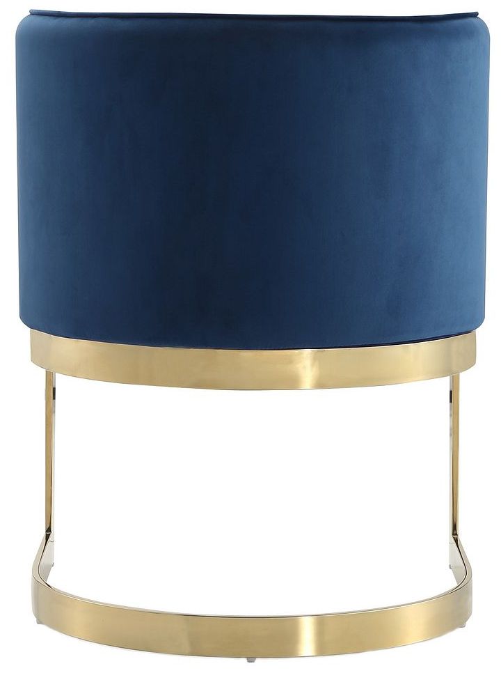 Image 7 Manhattan Comfort Aura 24 1/2" Brass Royal Blue Velvet Dining Chair more views