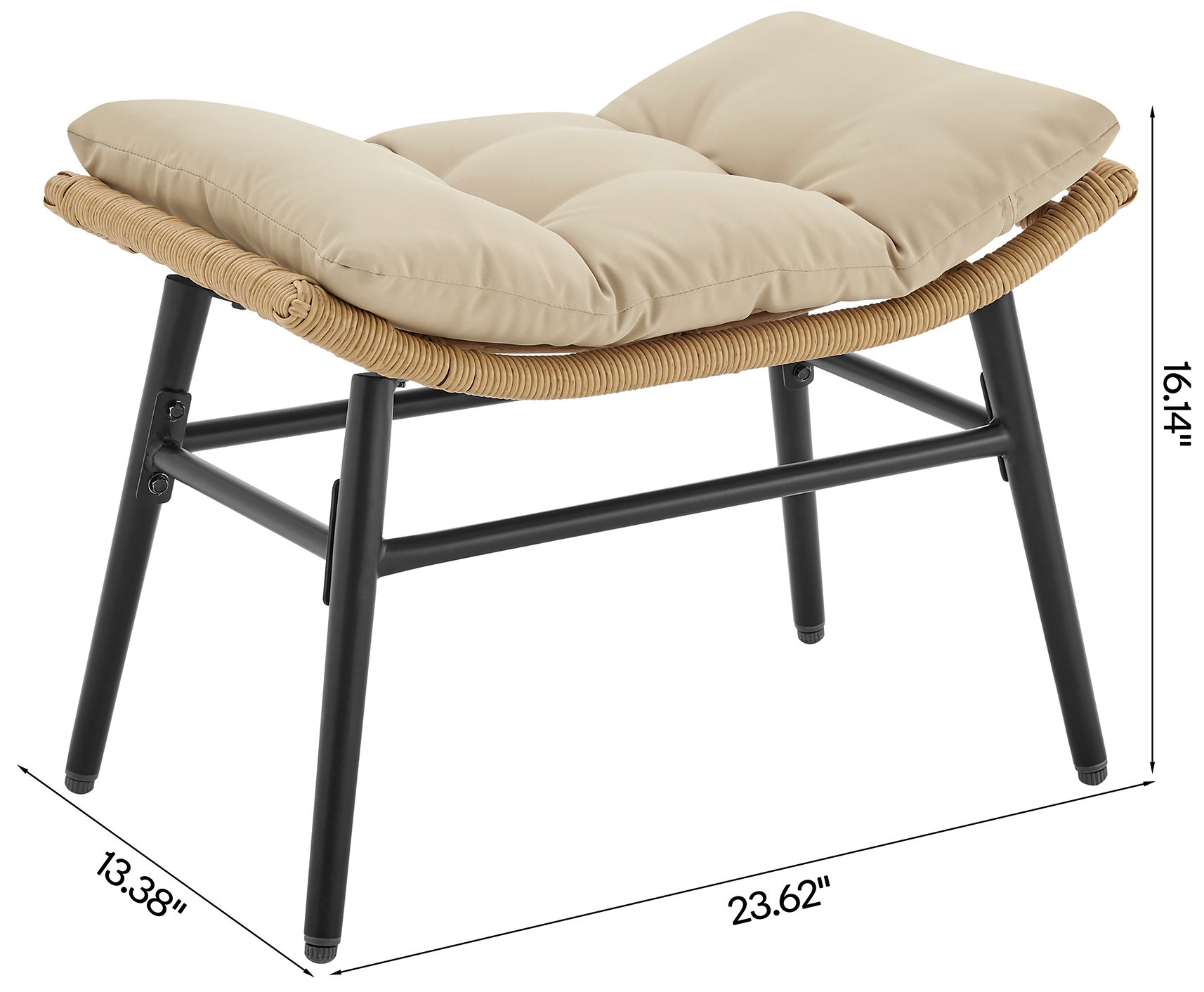 Image 4 Manhattan Comfort Benson Modern 6-Piece Patio Rocking Chair Set in Cream more views