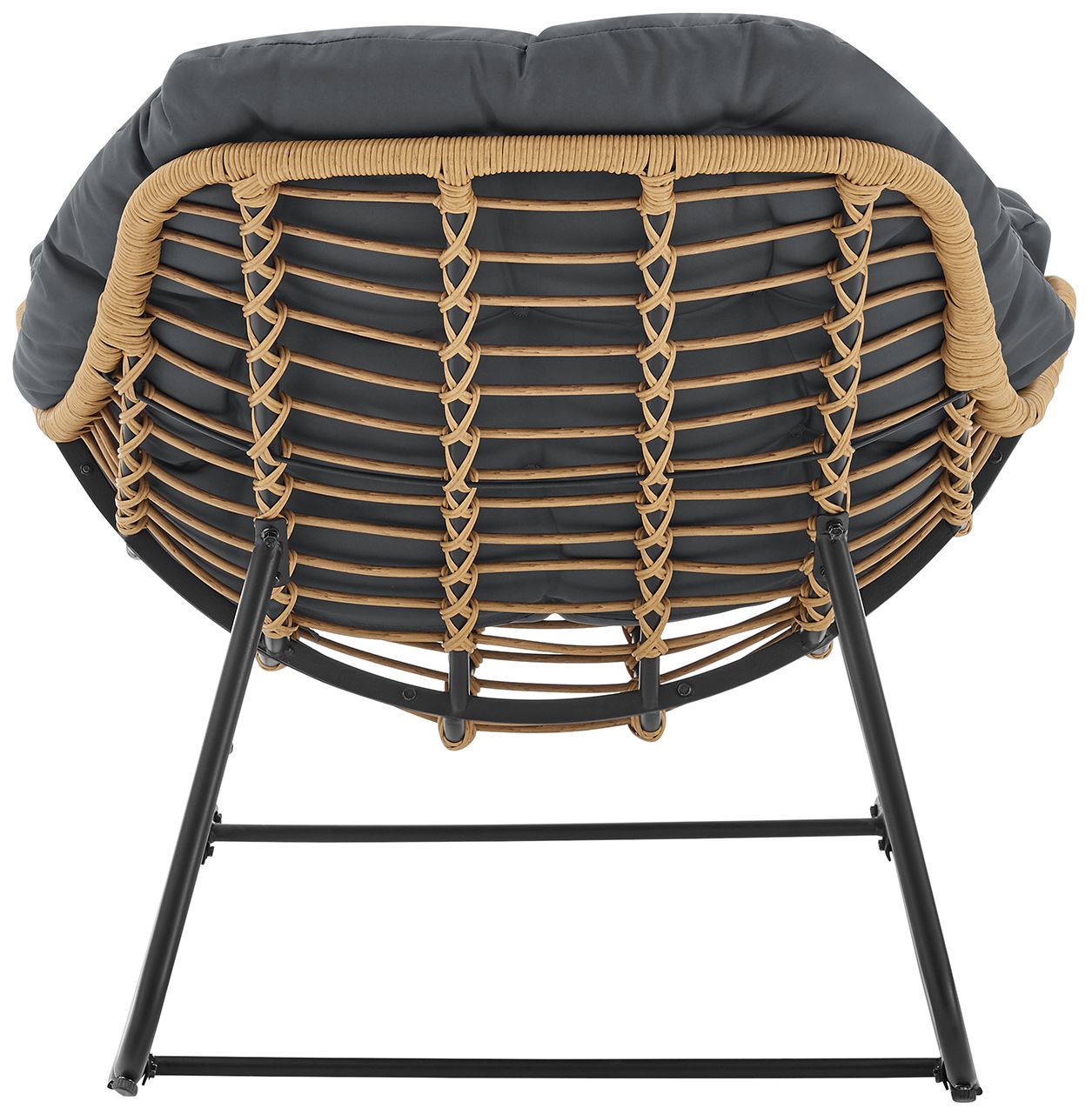 Manhattan Comfort Benson Modern 6-Piece Patio Rocking Chair Set in Grey