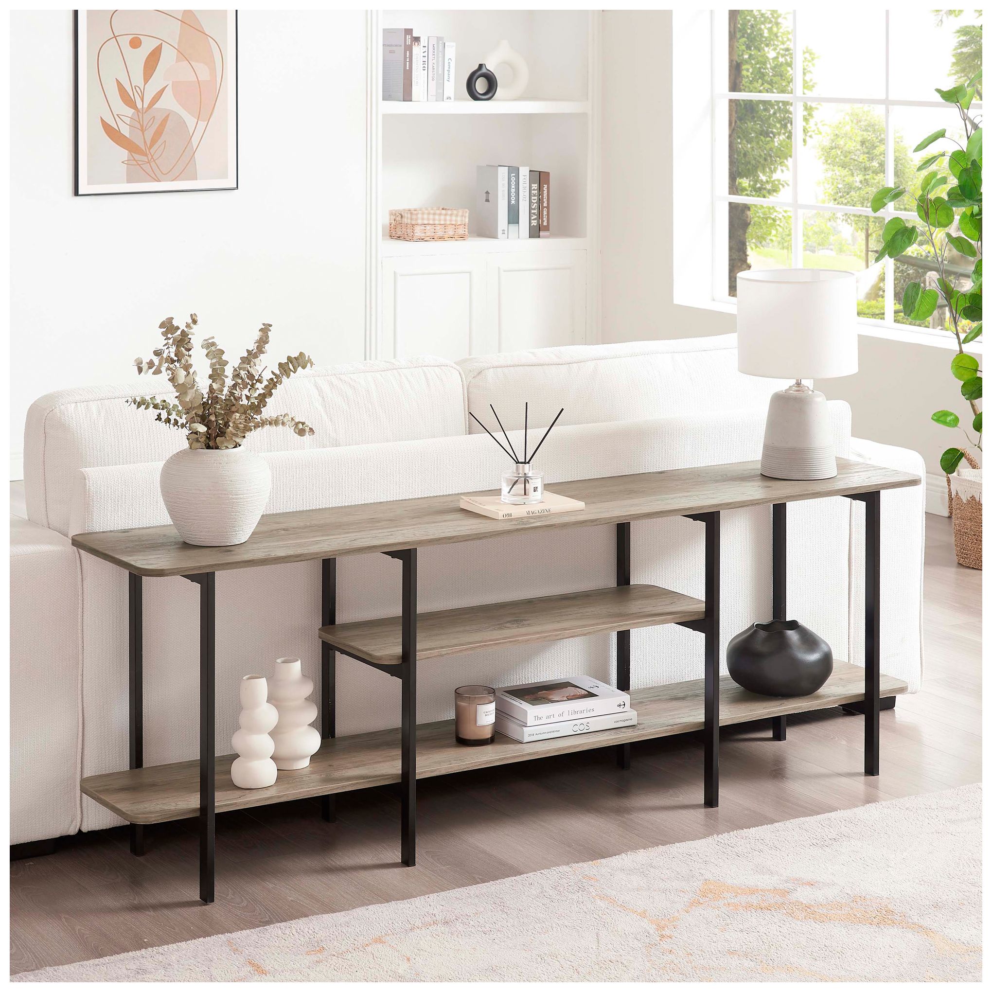 Image 2 Manhattan Comfort Celine 71" Gray Modern Sideboard Console Table more views