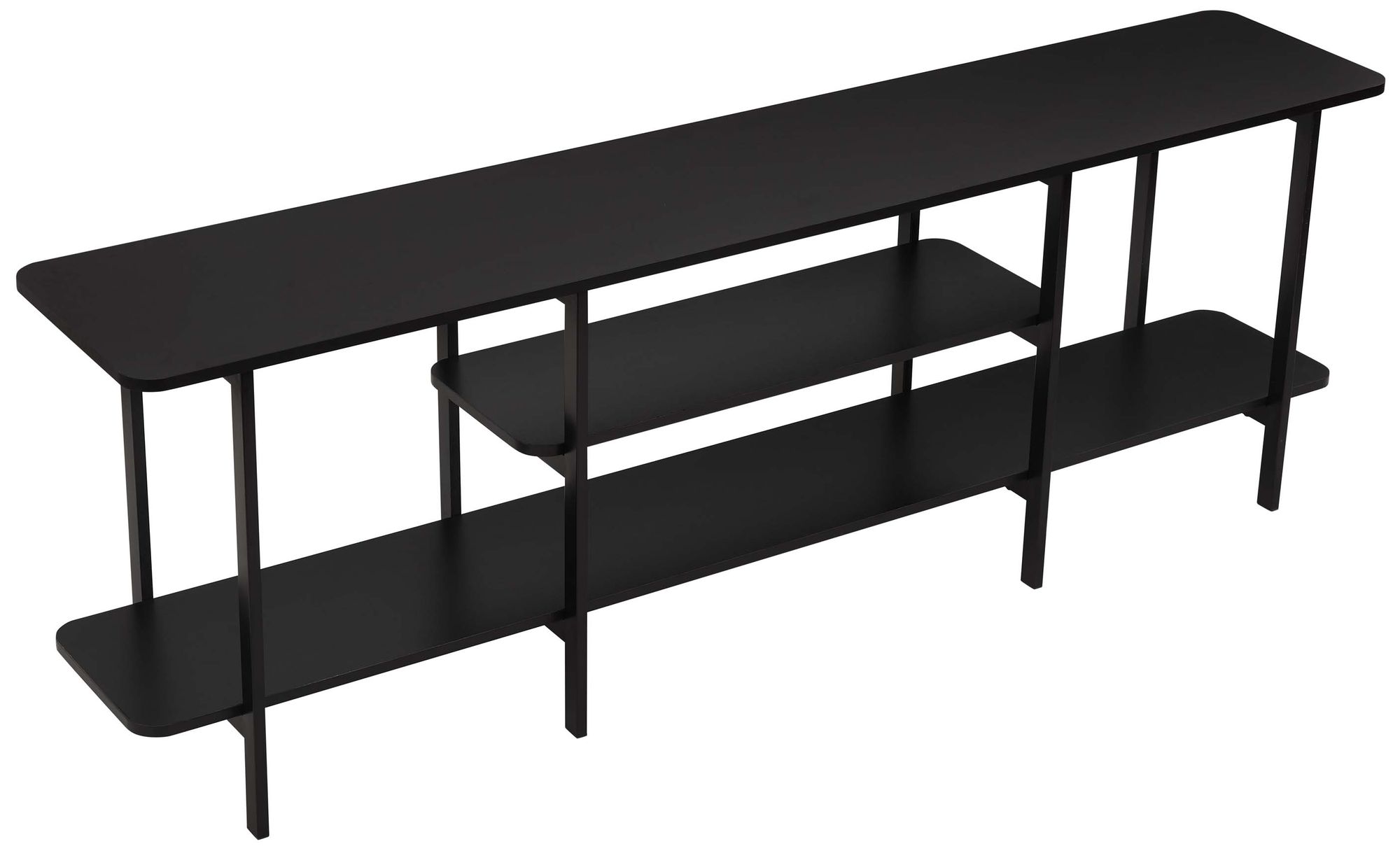 Manhattan Comfort Celine 71" Wide Black Modern Sideboard Console Table