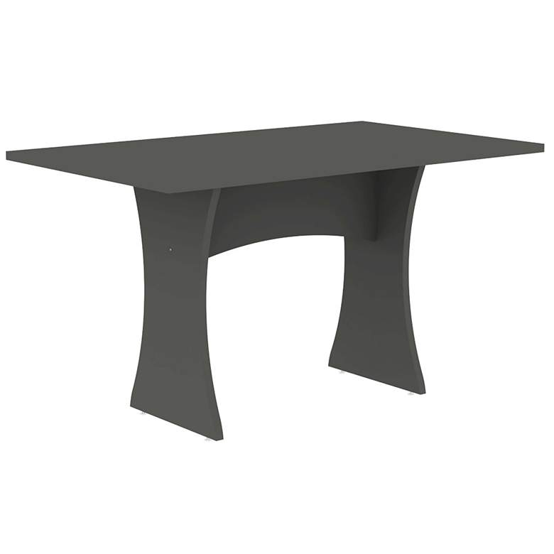 Image 1 Manhattan Comfort Coney 53.14" Mid-Century Modern Dining Table in Grey