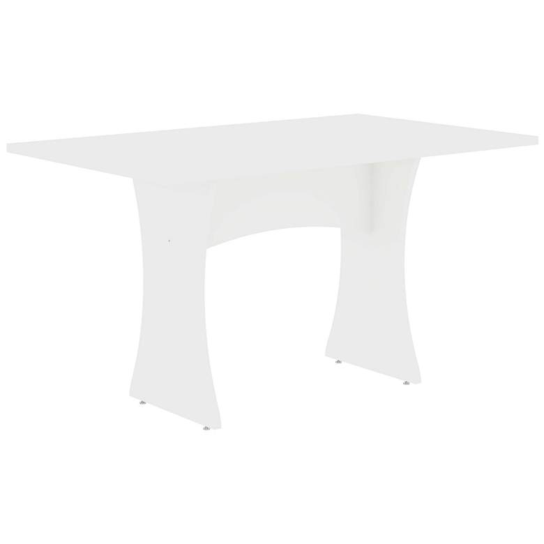 Image 1 Manhattan Comfort Coney 53.14" Mid-Century Modern Dining Table in Whit