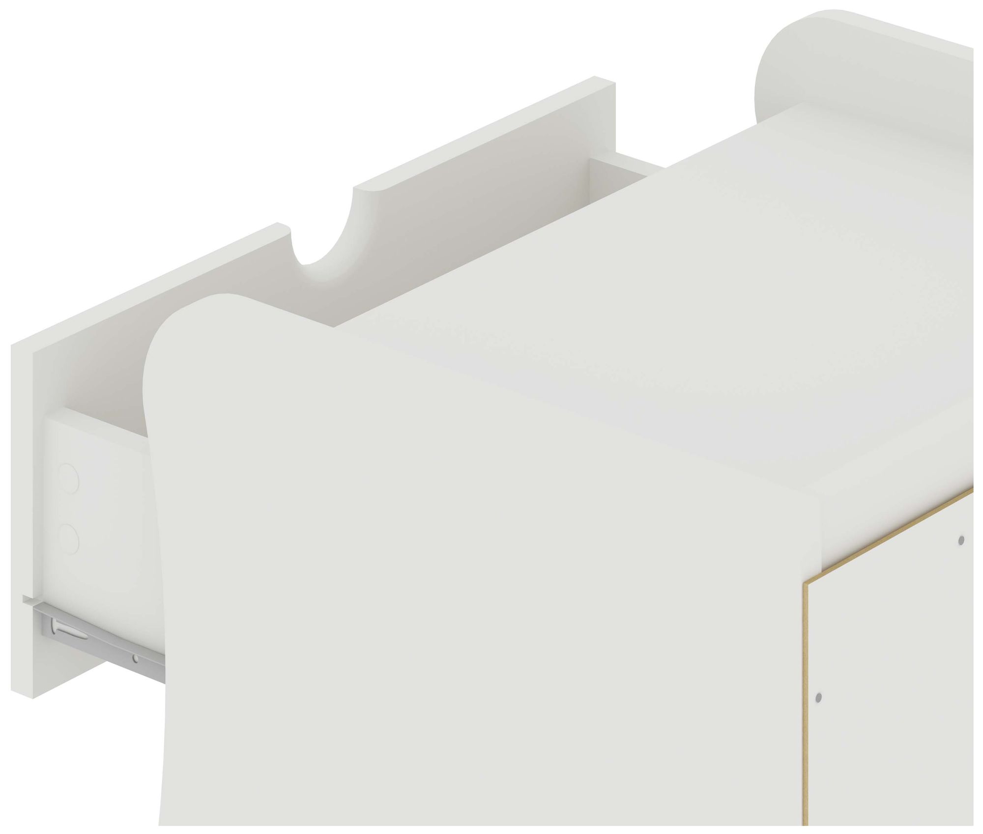 Image 7 Manhattan Comfort Coney Mid-Century Modern 2-Drawer Nightstand in White more views