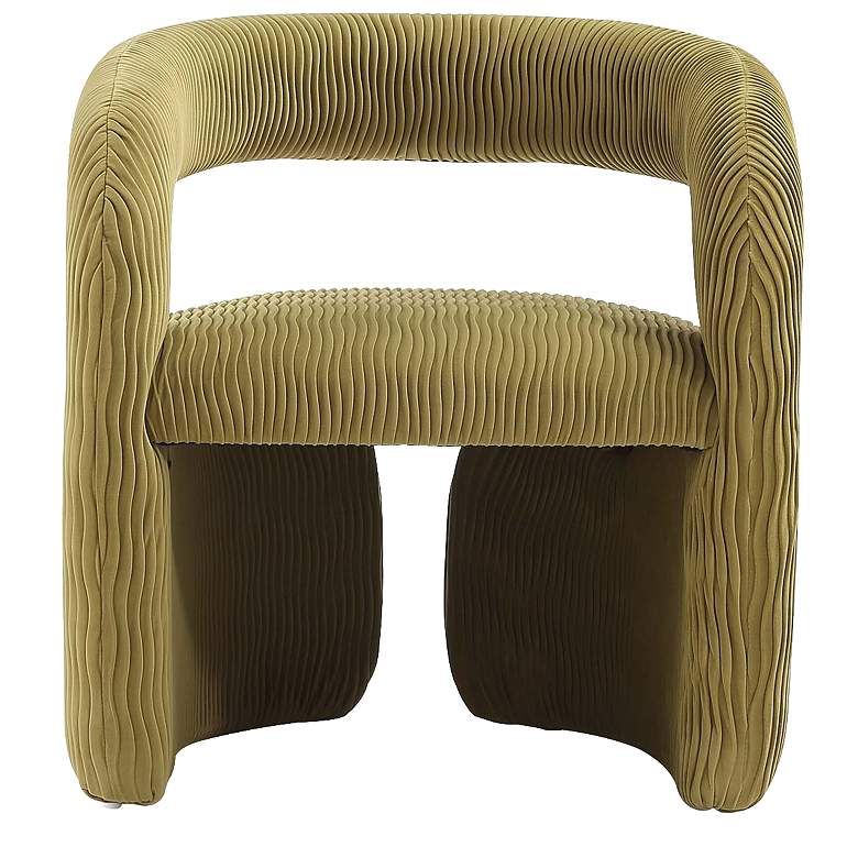 Image 1 Manhattan Comfort Corvette 27 1/4" Velvet Olive Green Dining Chair