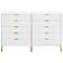 Manhattan Comfort DUMBO Modern 10-Drawer Double Tall Dresser in White