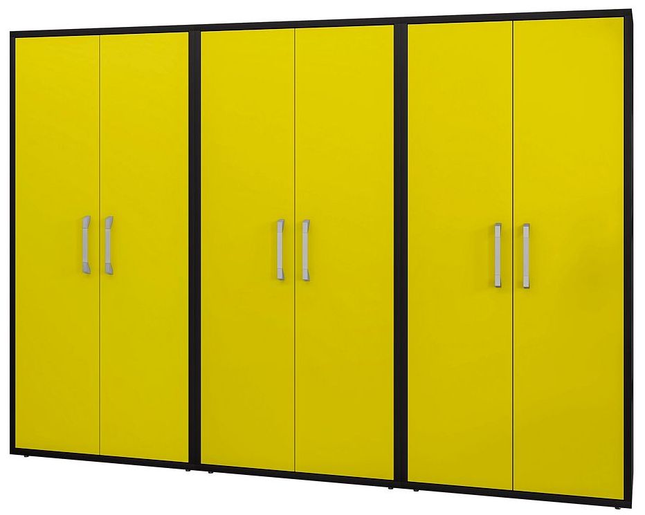 Image 2 Manhattan Comfort Eiffel 106 1/4" Wide 3-Piece Storage Cabinets Set more views