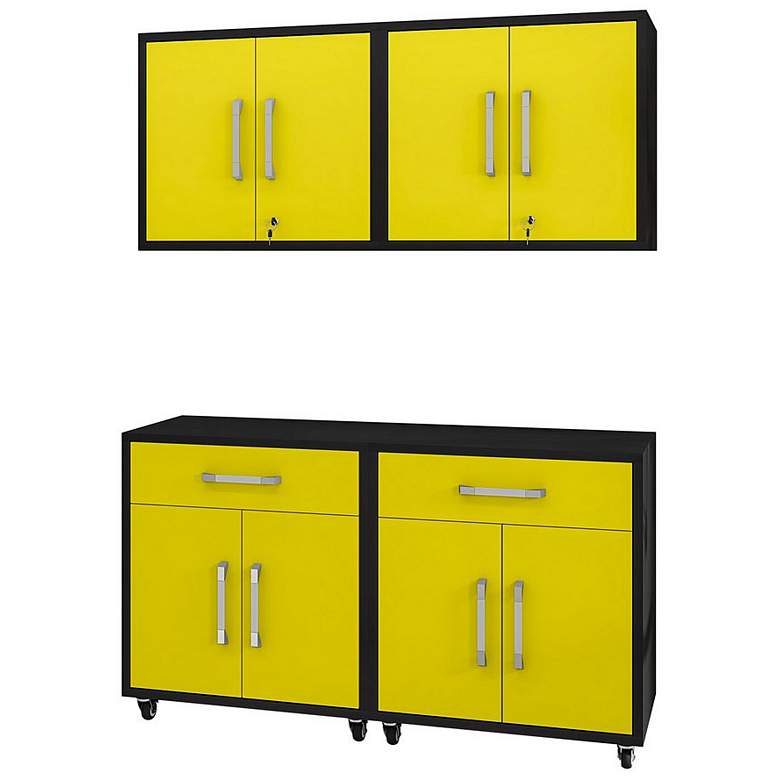 Image 1 Manhattan Comfort Eiffel 56 3/4" Wide 4-Piece Garage Storage Set