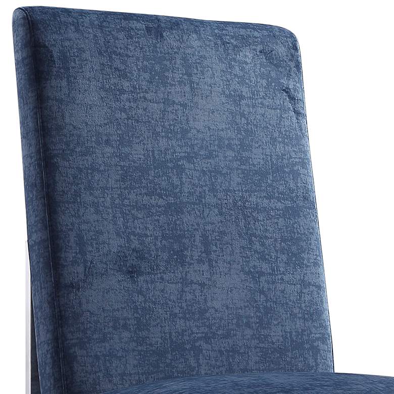 Image 2 Manhattan Comfort Element 19 3/4" Wide Blue Velvet Fabric Dining Chair more views